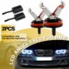 2PCS H8 LED Angel Eyes Marker Lights Canbus Daytime Lamps For BMW E82 E87 2008-2012 E90 E91 E92 M3 E93 2009-2011 Car Accessories