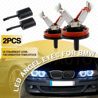 2PCS H8 LED Angel Eyes Marker Lights Canbus Daytime Lamps For BMW E82 E87 2008-2012 E90 E91 E92 M3 E93 2009-2011 Car Accessories
